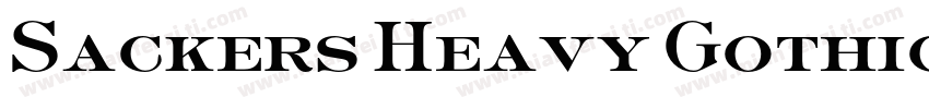 Sackers Heavy Gothic字体转换